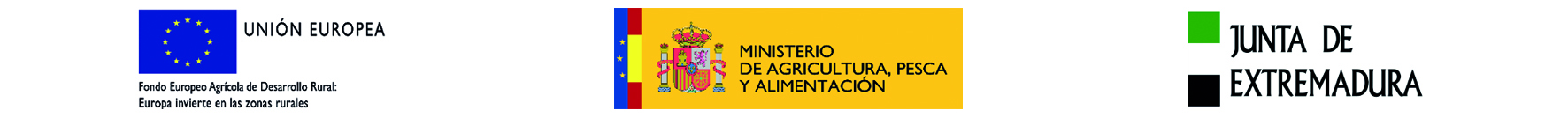 LOGO UNION EUROPEA - MINISTERIO DE AGRICULTURA, PESCA Y ALIMENTACION - JUNTA DE EXTREMADURA