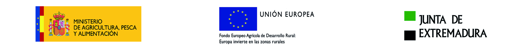 LOGOTIPO MINISTERIO DE AGRICULTURA, PESCA Y ALIMENTACION - UNION EUROPEA - JUNTA DE EXTREMADURA