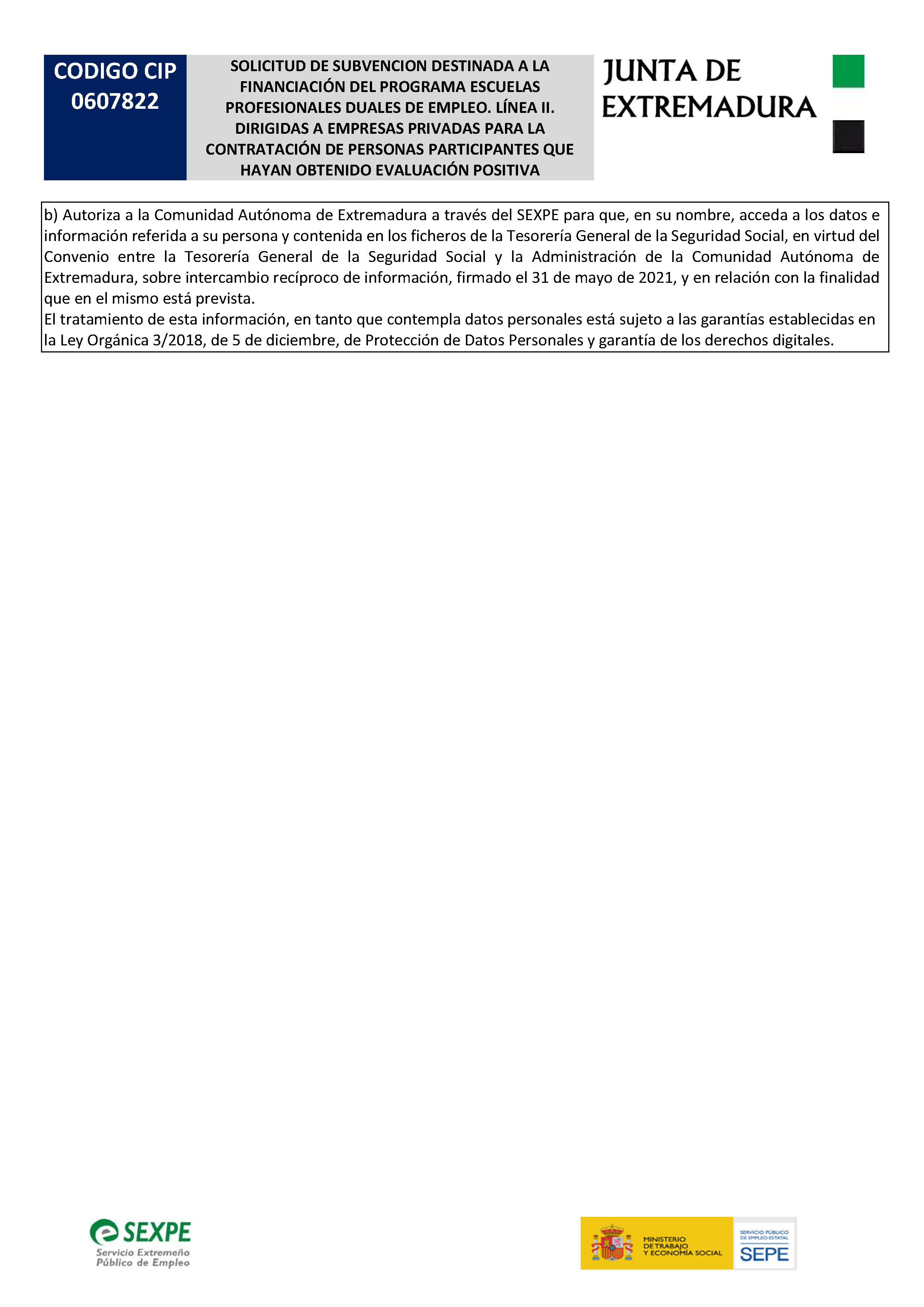 SOLICITUD DE SUBVENCIÃ“N DESTINADA A LA FINANCIACIÃ“N DEL PROGRAMA ESCUELAS PROFESIONALES DUALES DE EMPLEO. LÃ�NEA II Pag 4