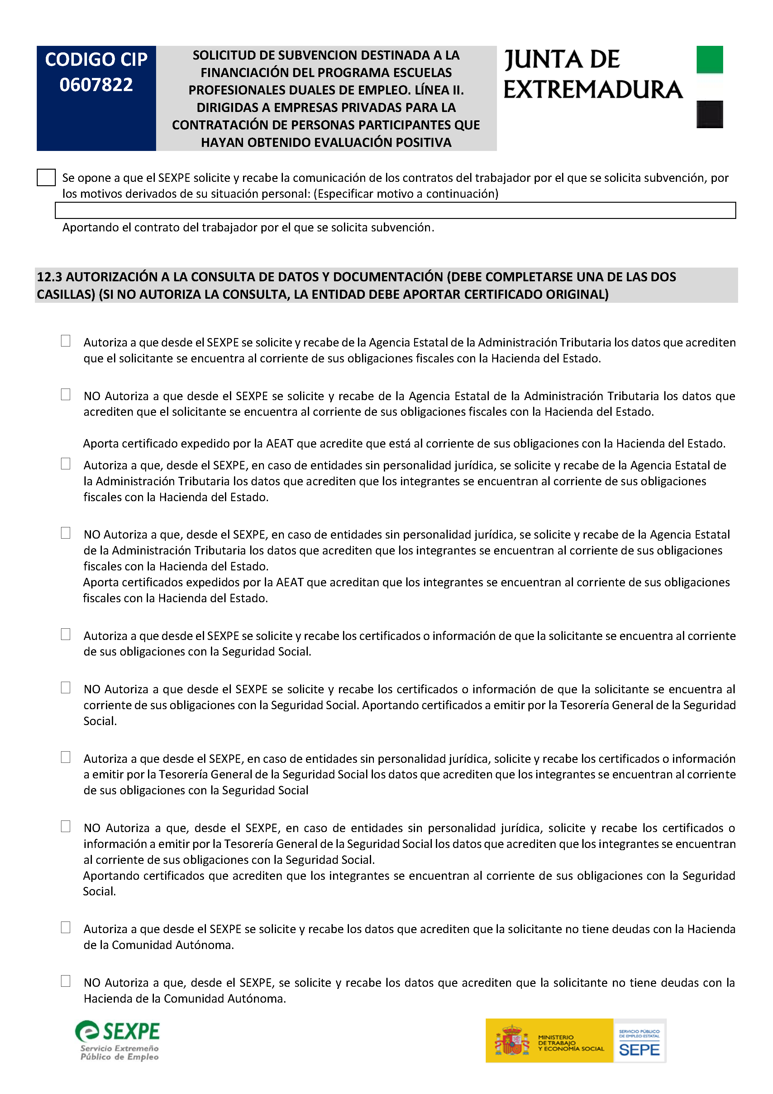 SOLICITUD DE SUBVENCIÃ“N DESTINADA A LA FINANCIACIÃ“N DEL PROGRAMA ESCUELAS PROFESIONALES DUALES DE EMPLEO. LÃ�NEA II Pag 7