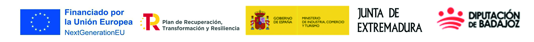 NEXTGENERATION EU - PLAN DE RECUPERACION - GOBIERNO DE ESPAÑA - JUNTA DE EXTREMADURA - DIPUTACION DE BADAJOZ