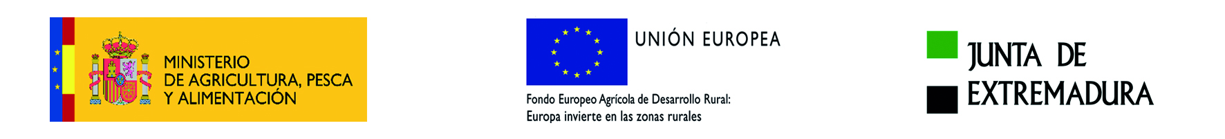 LOGO MINISTERIO DE AGRICULTURA, PESCA Y ALIMENTACION - UNION EUROEPEA - JUNTA DE EXTREMADURA