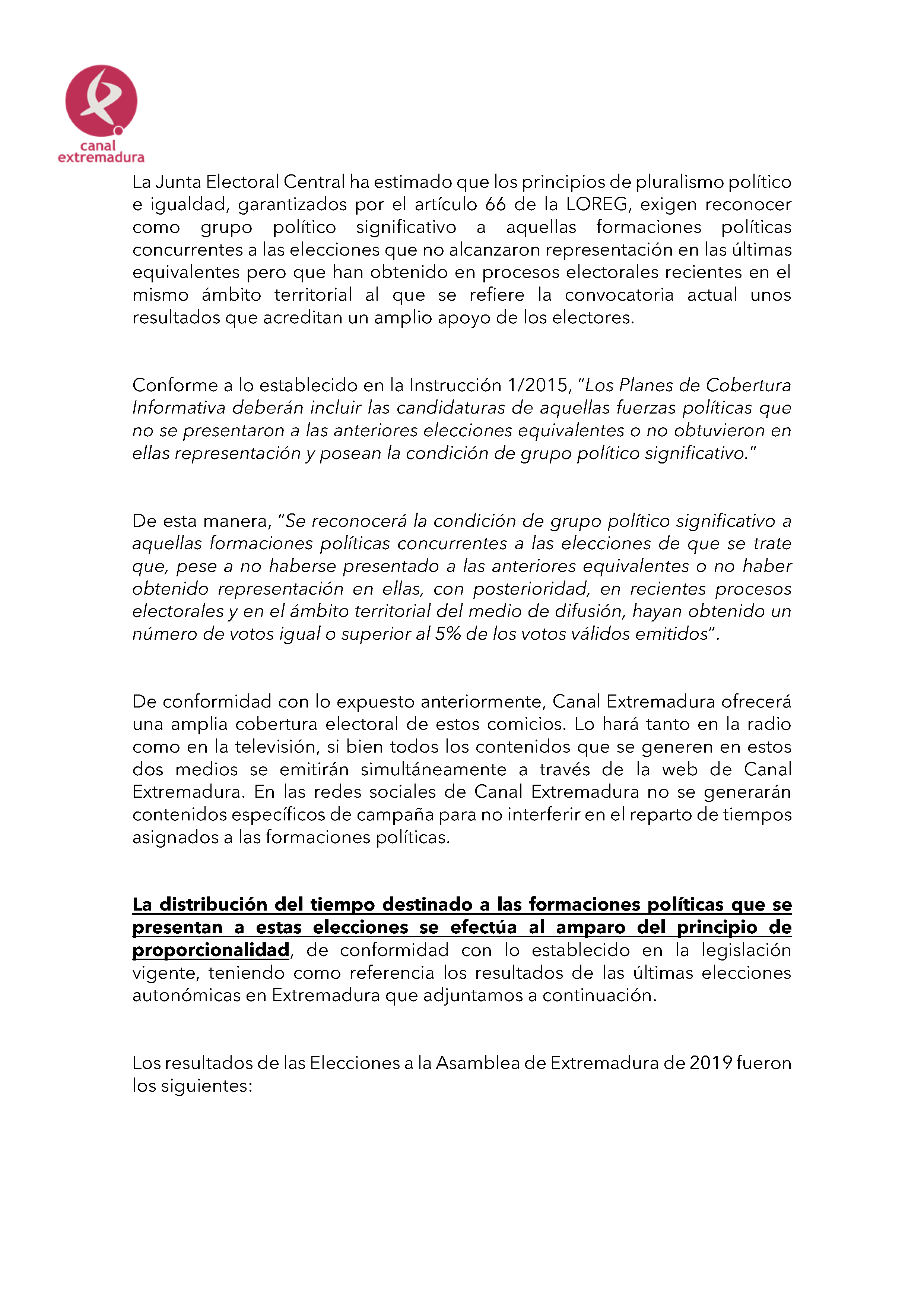 PLAN DE COBERTURA INFORMATIVA DE CANAL EXTREMADURA Pag 3