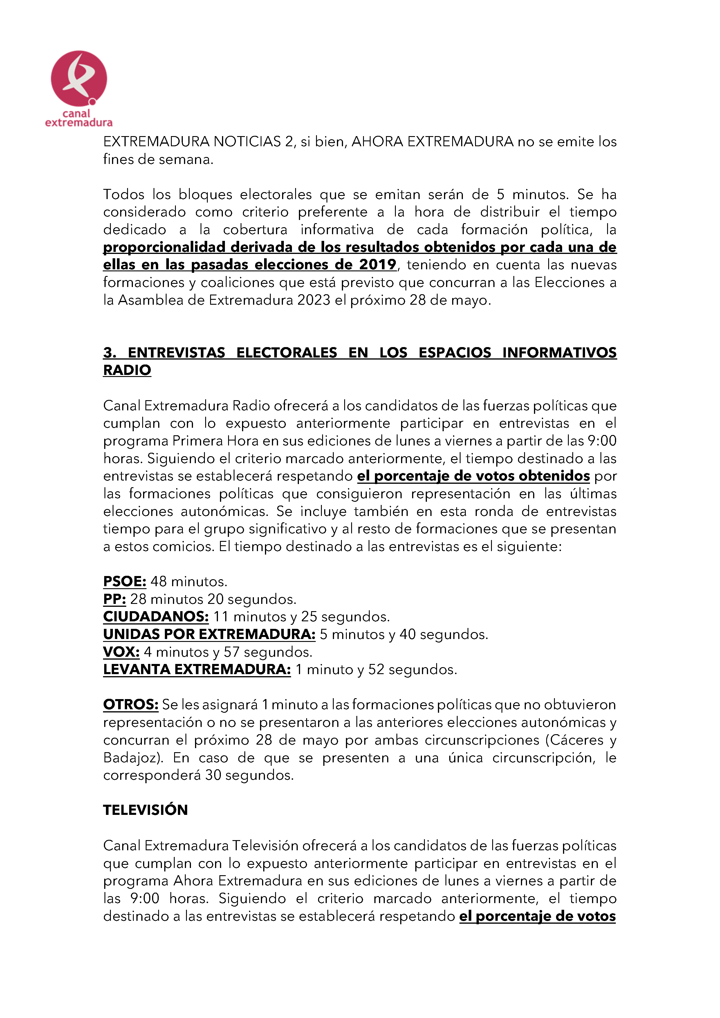 PLAN DE COBERTURA INFORMATIVA DE CANAL EXTREMADURA Pag 6