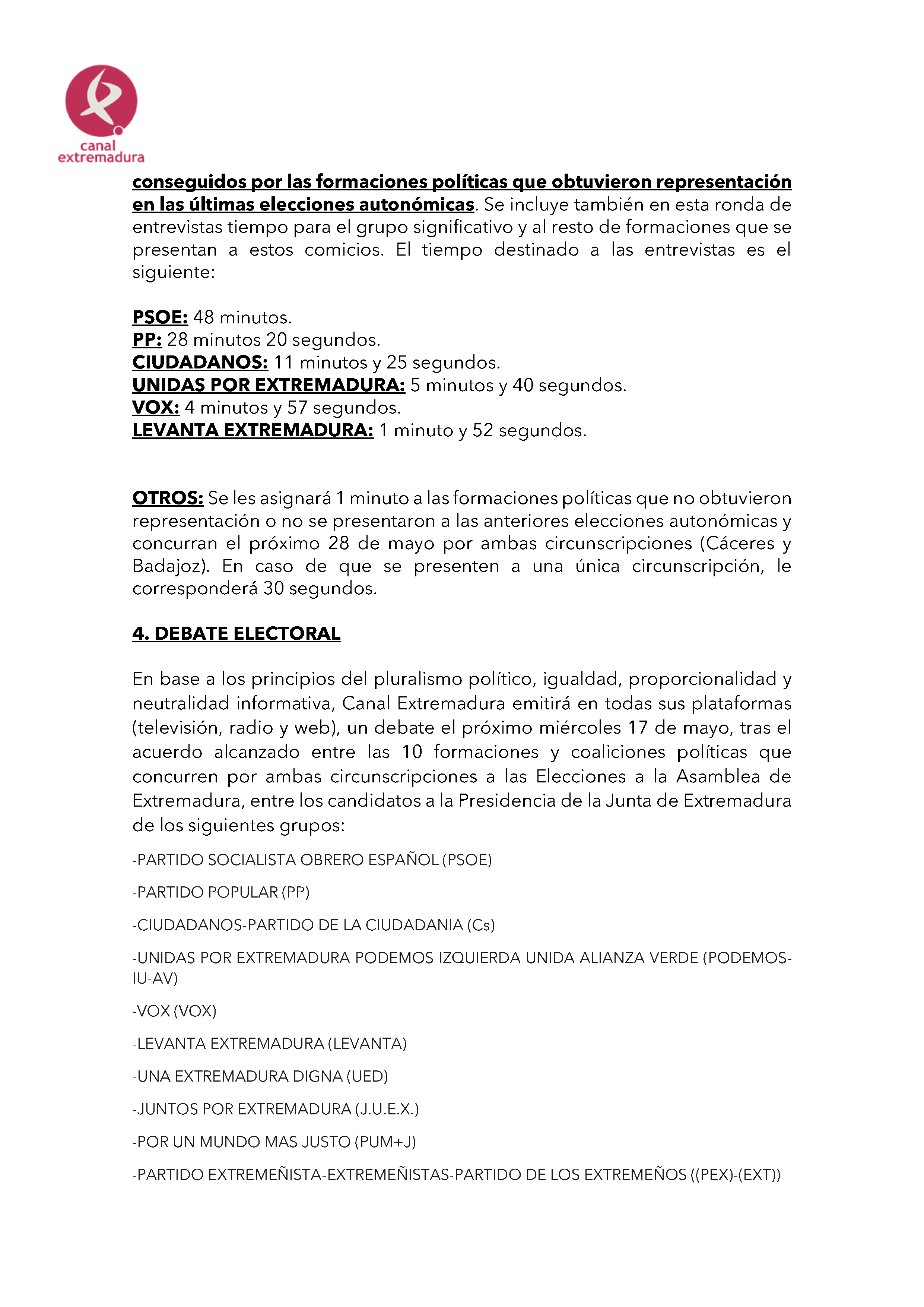 PLAN DE COBERTURA INFORMATIVA DE CANAL EXTREMADURA Pag 7