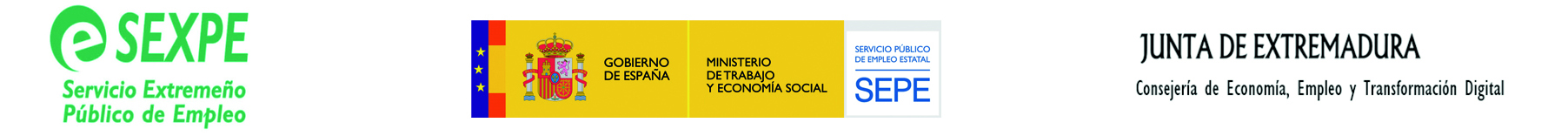 LOGO SEXPE - MINISTERIO DE TRABAJO Y SEGURIDAD SOCIAL SEPE - JUNTA DE EXTREMADURA