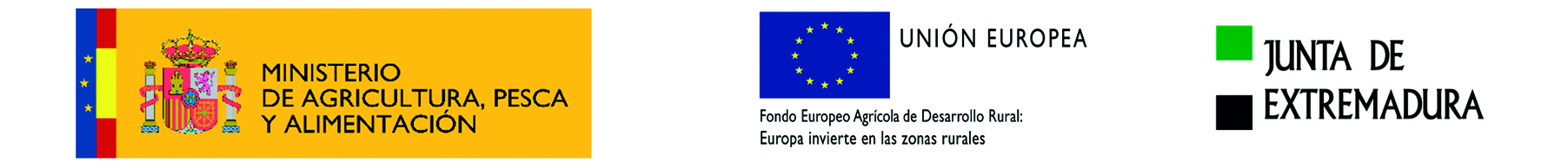 LOGO MINISTERIO DE AGRICULTURA, PESCA Y ALIMENTACION - UNION EUROPEA - JUNTA DE EXTREMADURA