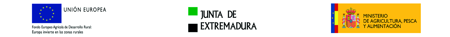 LOGO UNION EUROPEA - JUNTA DE EXTREMADURA - MINISTERIO DE AGRICULTURA, PESCA Y ALIMENTACION