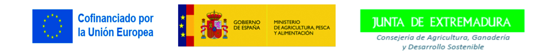 LOGO UNION EUROPEA - MINISTERIO DE AGRICULTURA, PESCA Y ALIMENTACIÓN - JUNTA DE EXTREMADURA